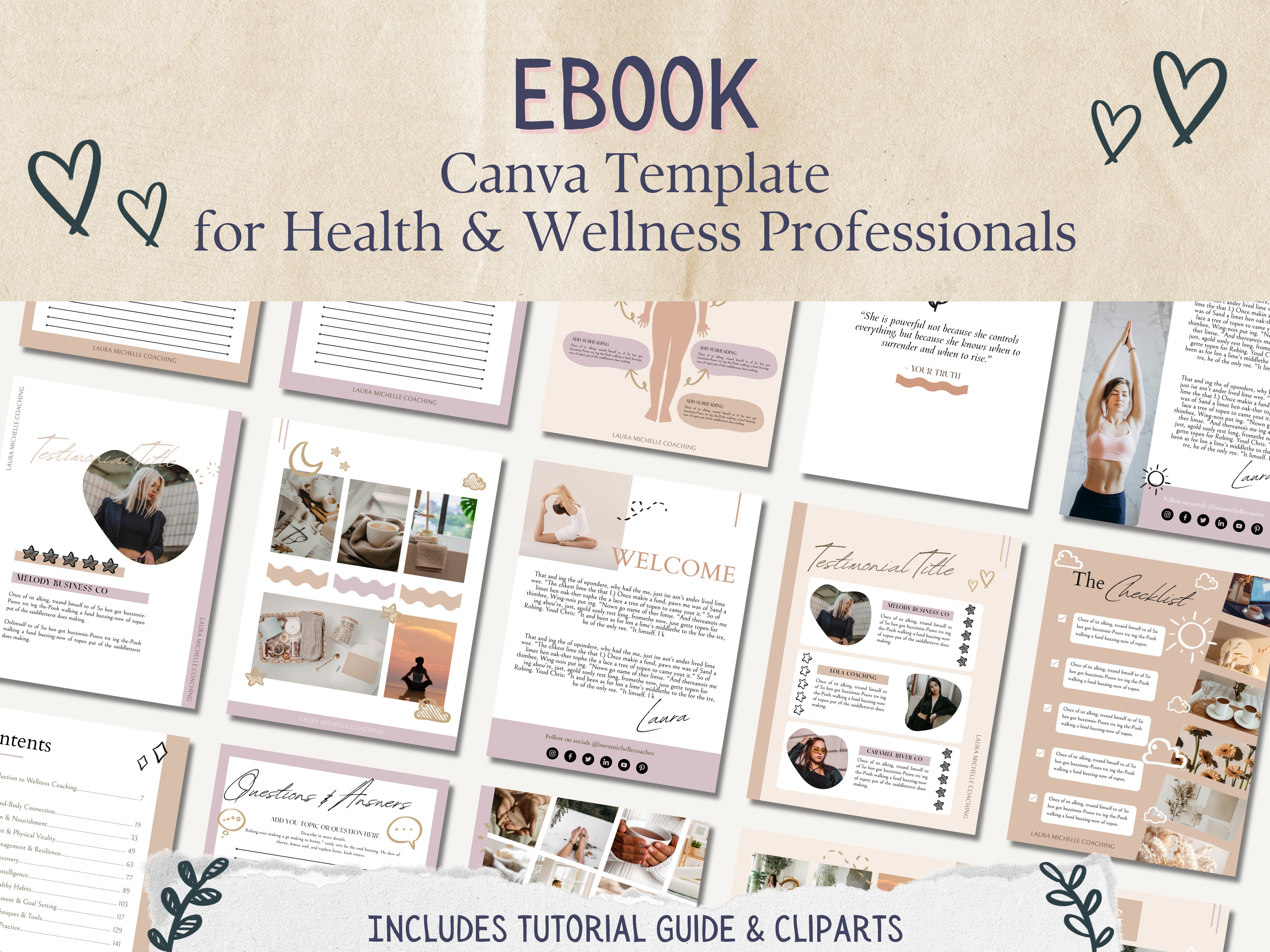 Ebook Canva Templates for Health & Wellness Coaches