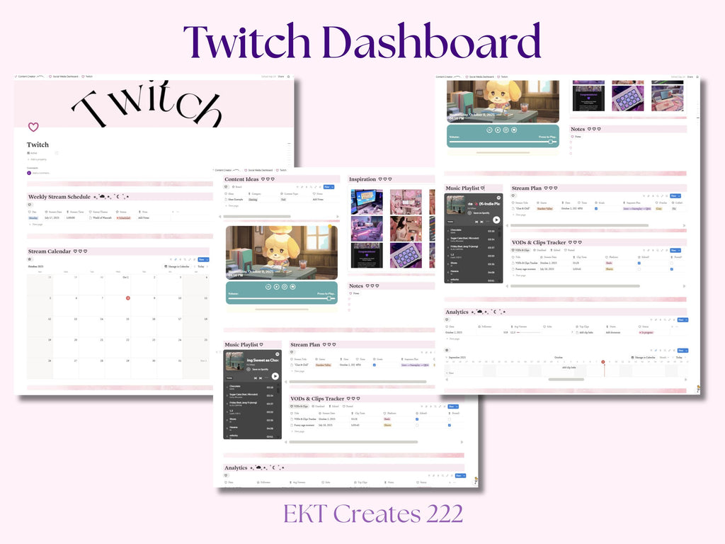 Social Media Planner Notion Templates