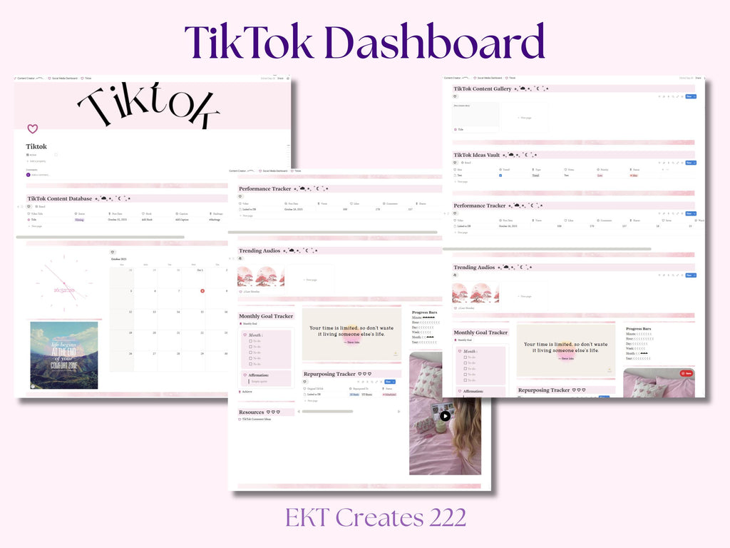 Social Media Planner Notion Templates