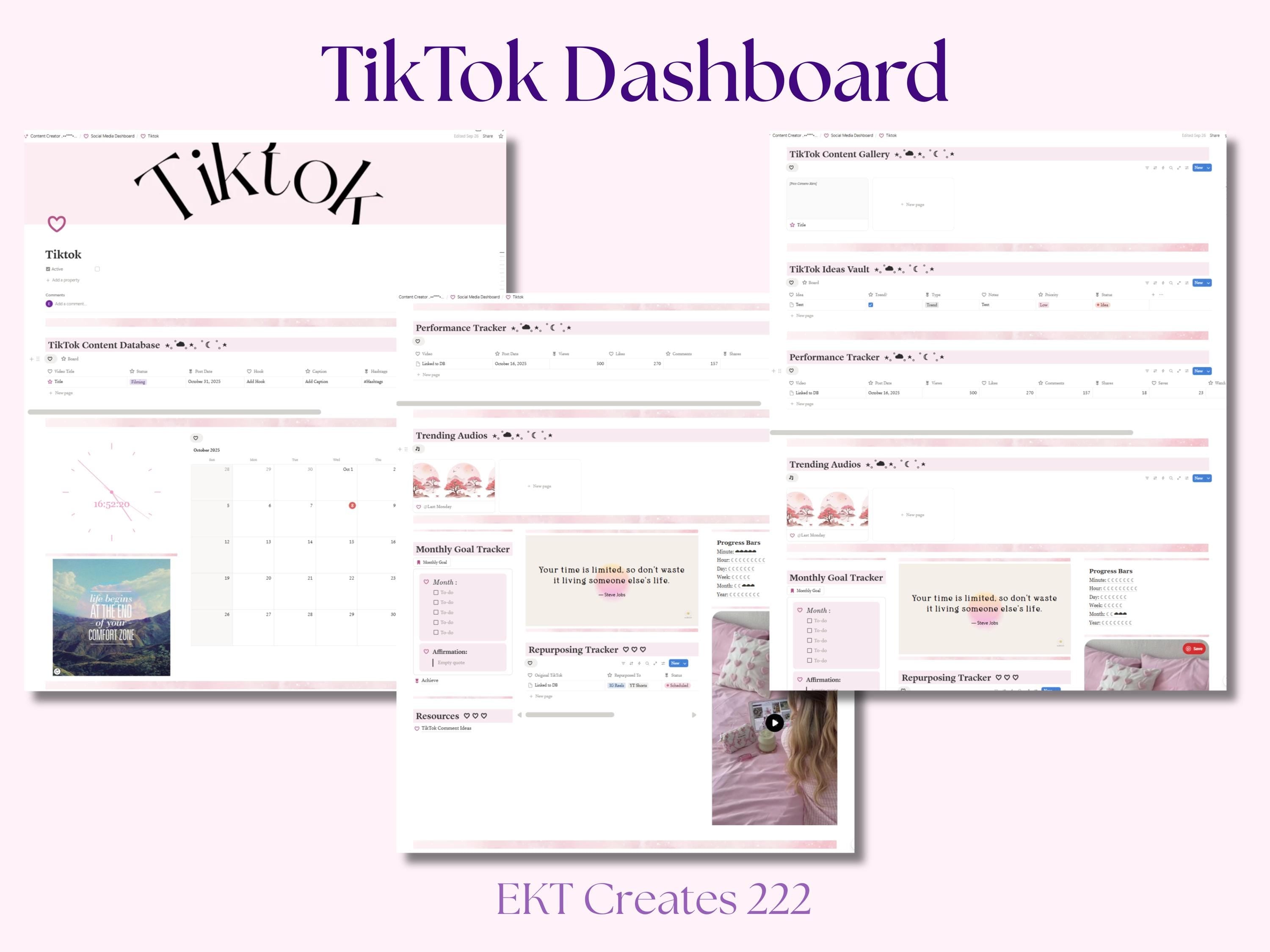 Social Media Planner Notion Templates