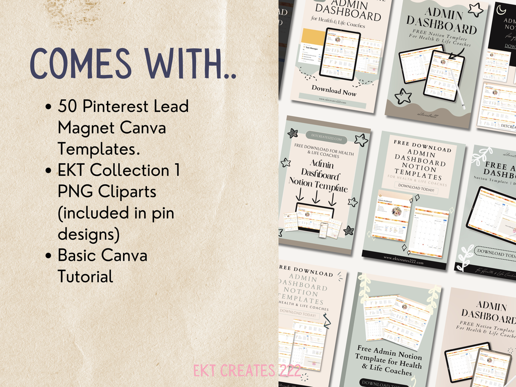 Lead Magnet Pinterest Templates (Canva Templates)