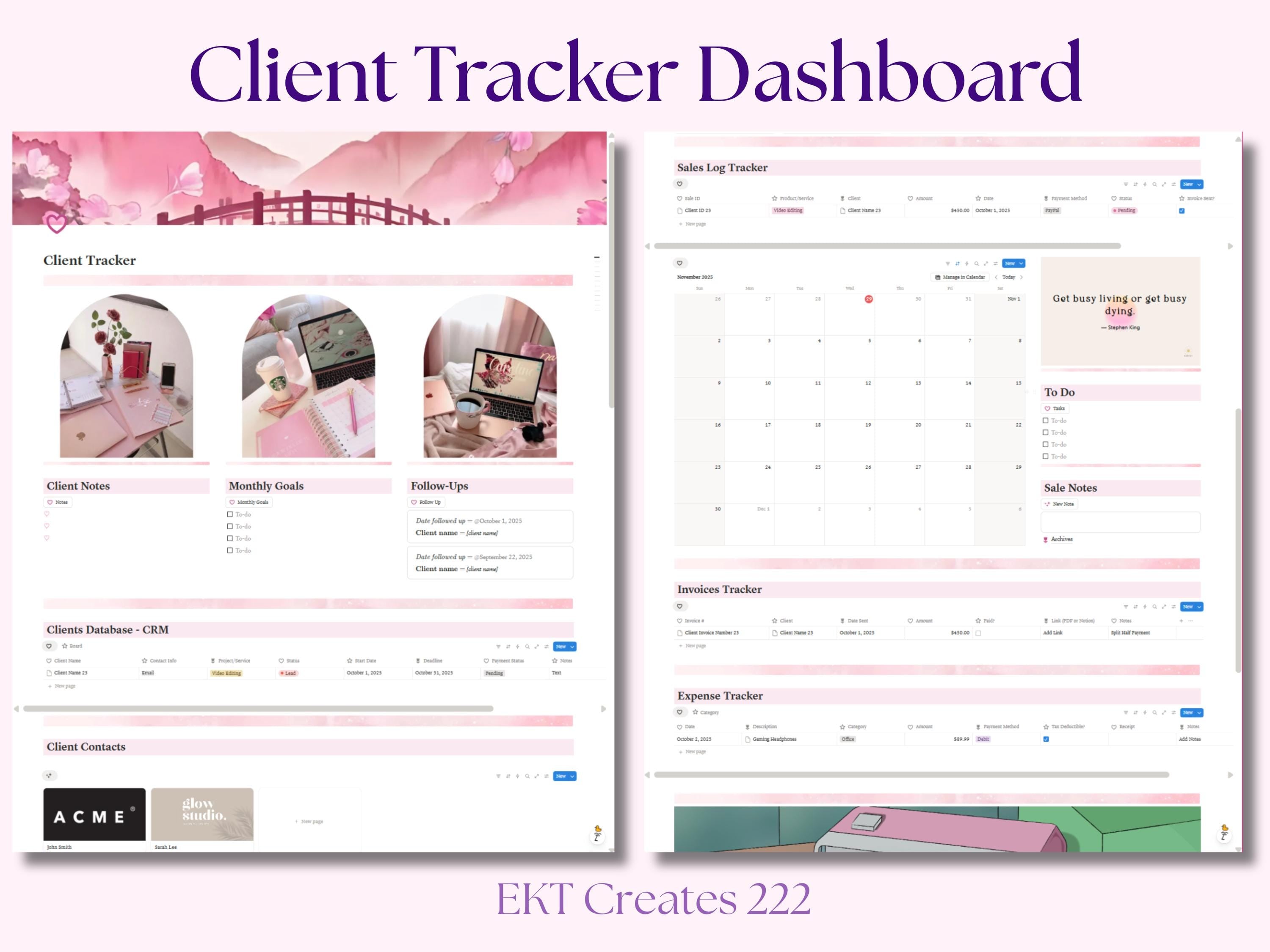 Client Tracker and Management Notion Template