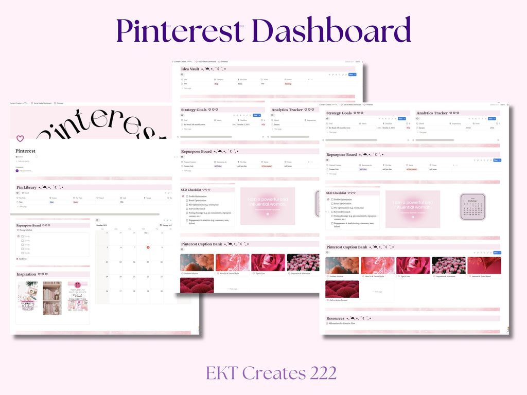 Social Media Planner Notion Templates