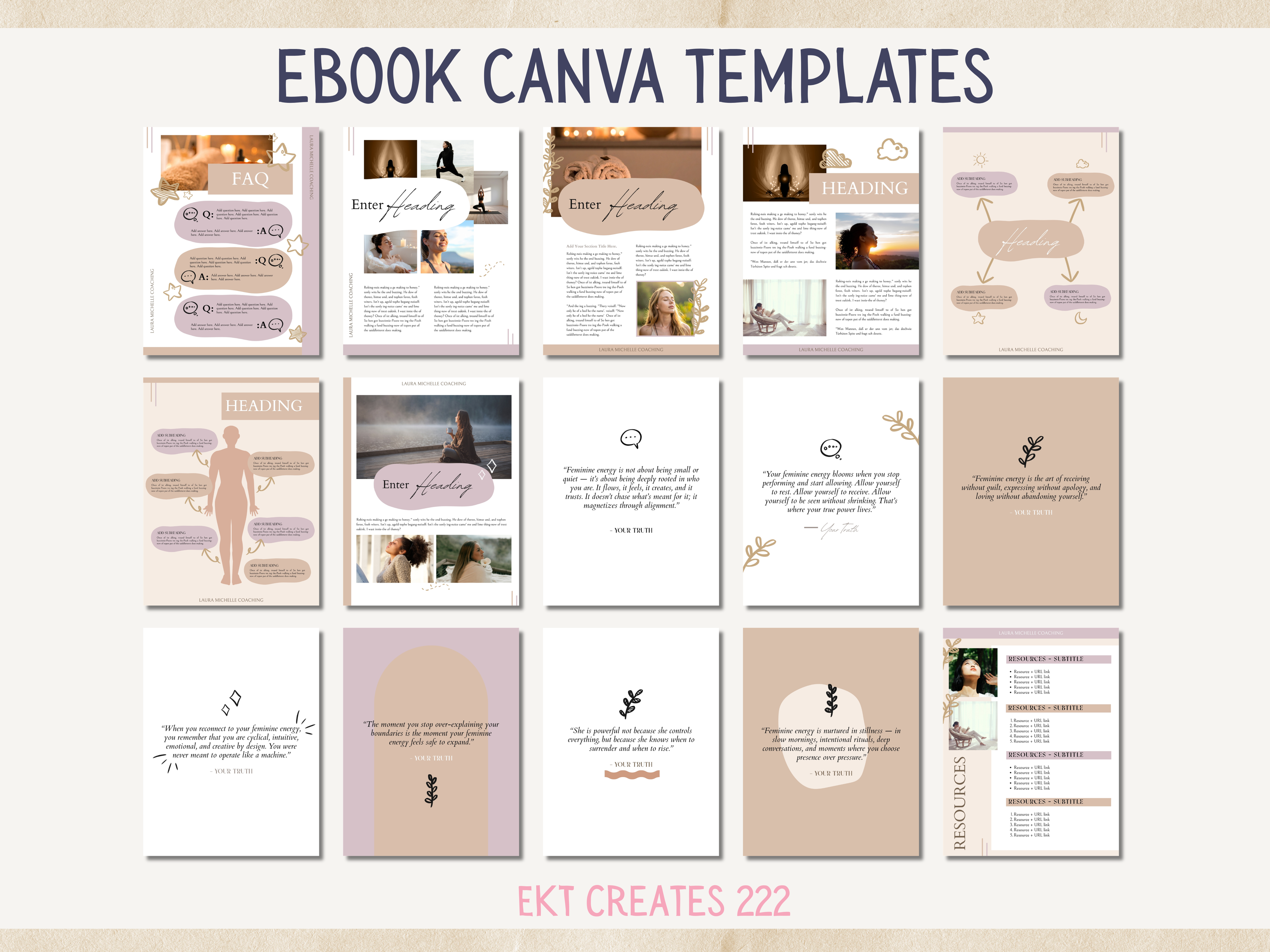 Ebook Canva Templates for Health & Wellness Coaches