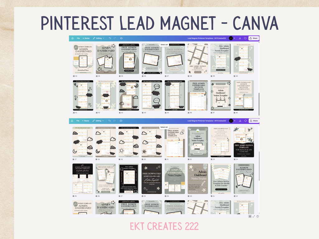 Lead Magnet Pinterest Templates (Canva Templates)