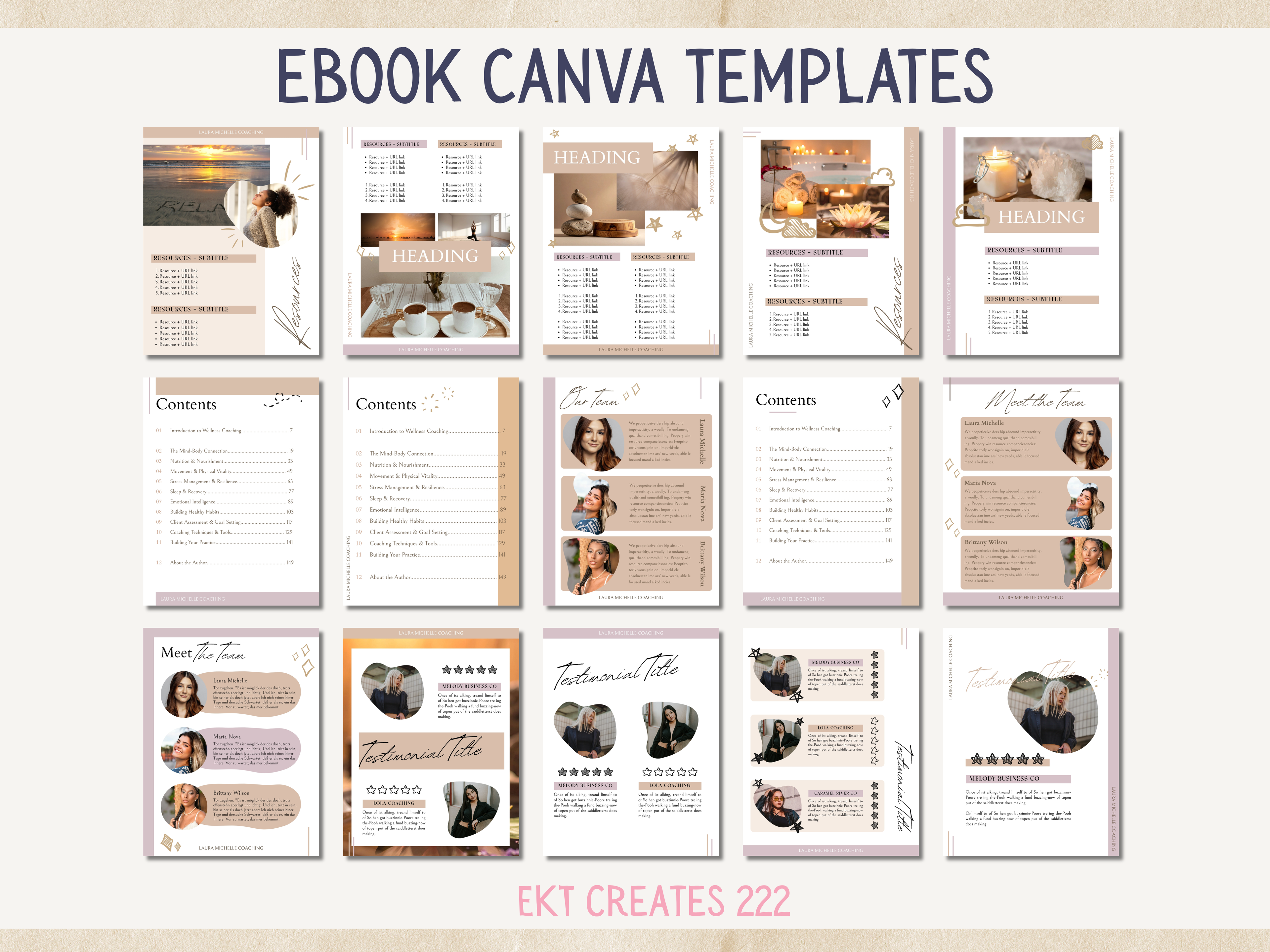 Ebook Canva Templates for Health & Wellness Coaches