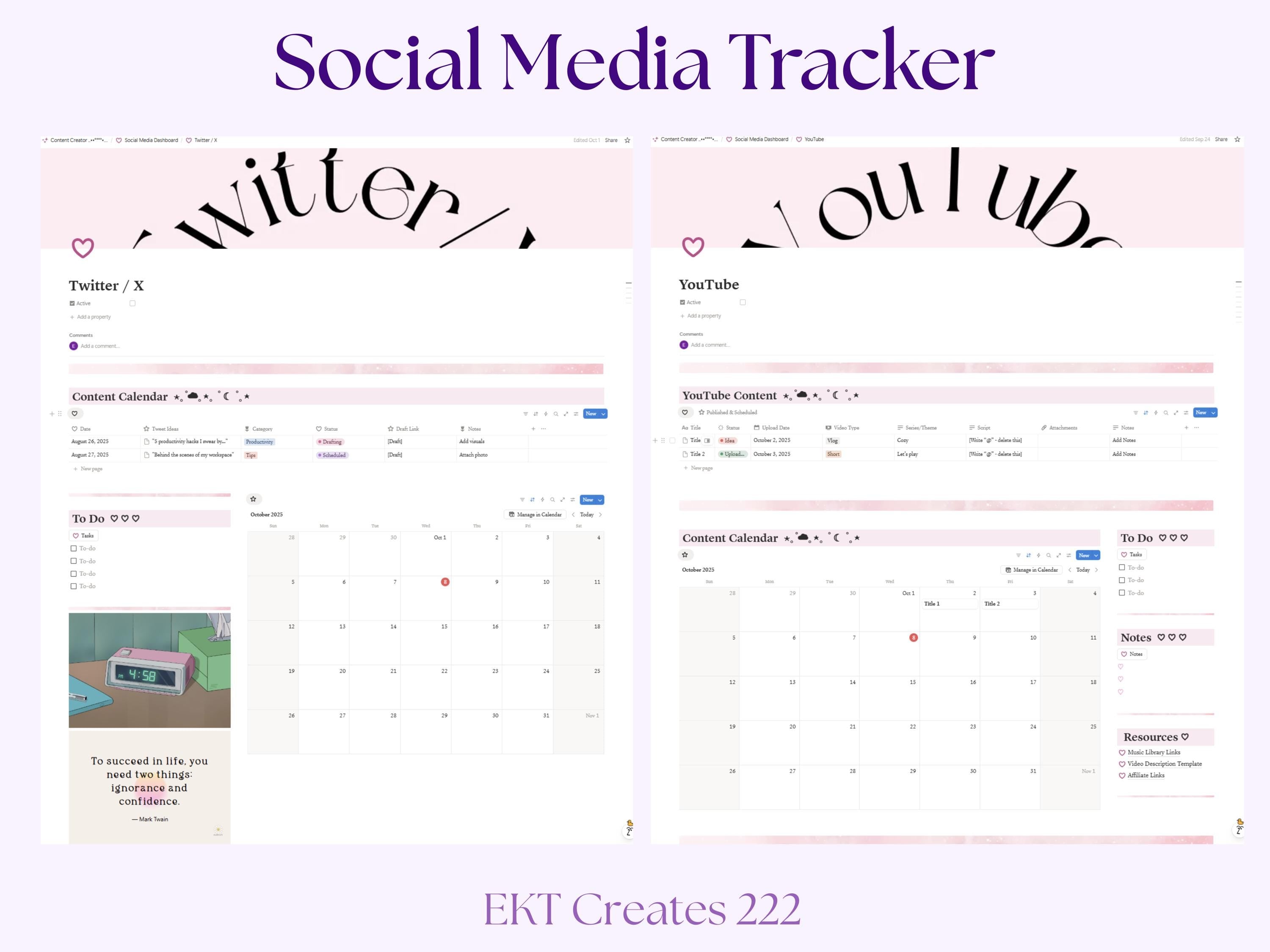 Content Creator Notion Template
