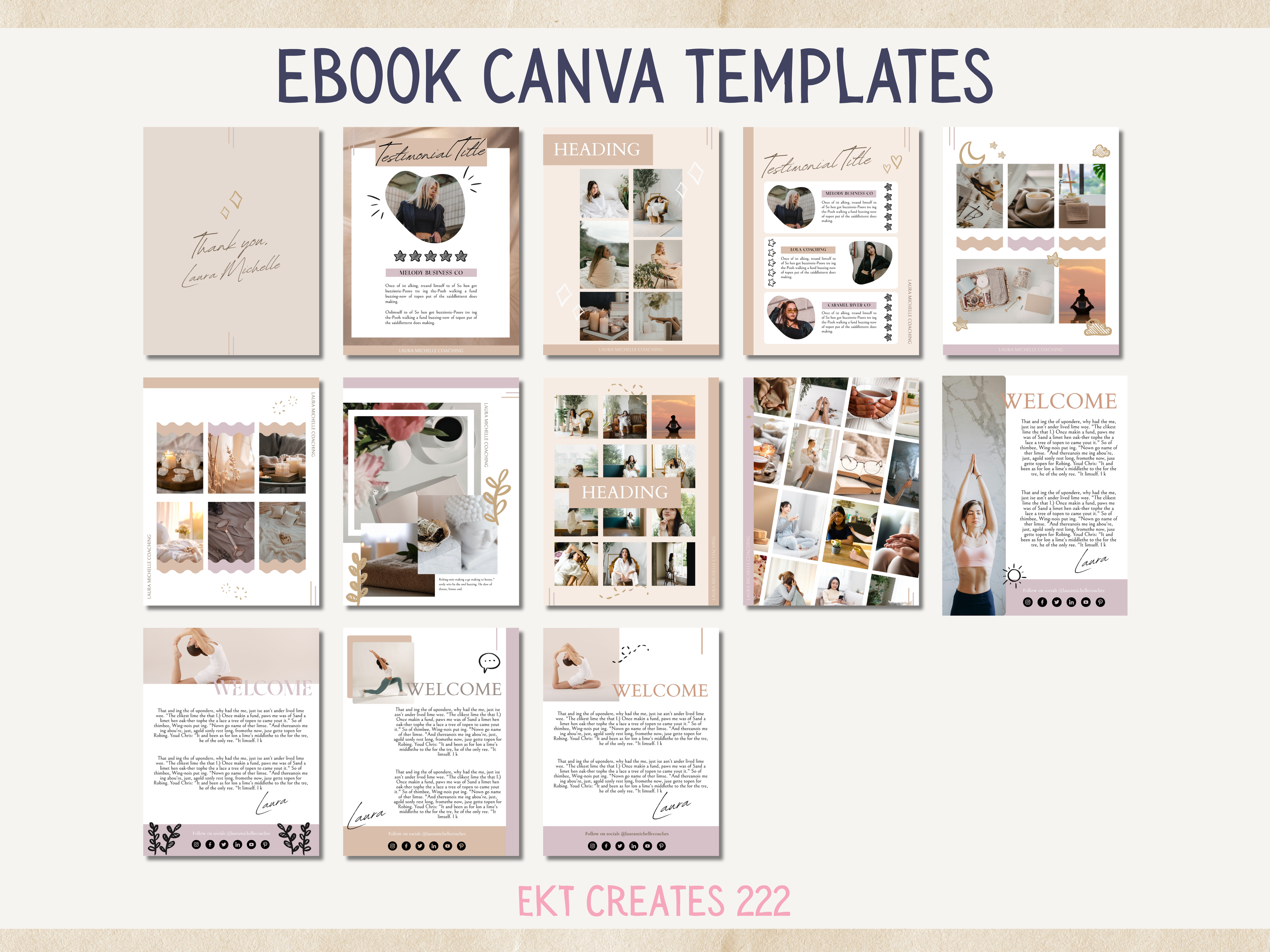 Ebook Canva Templates for Health & Wellness Coaches