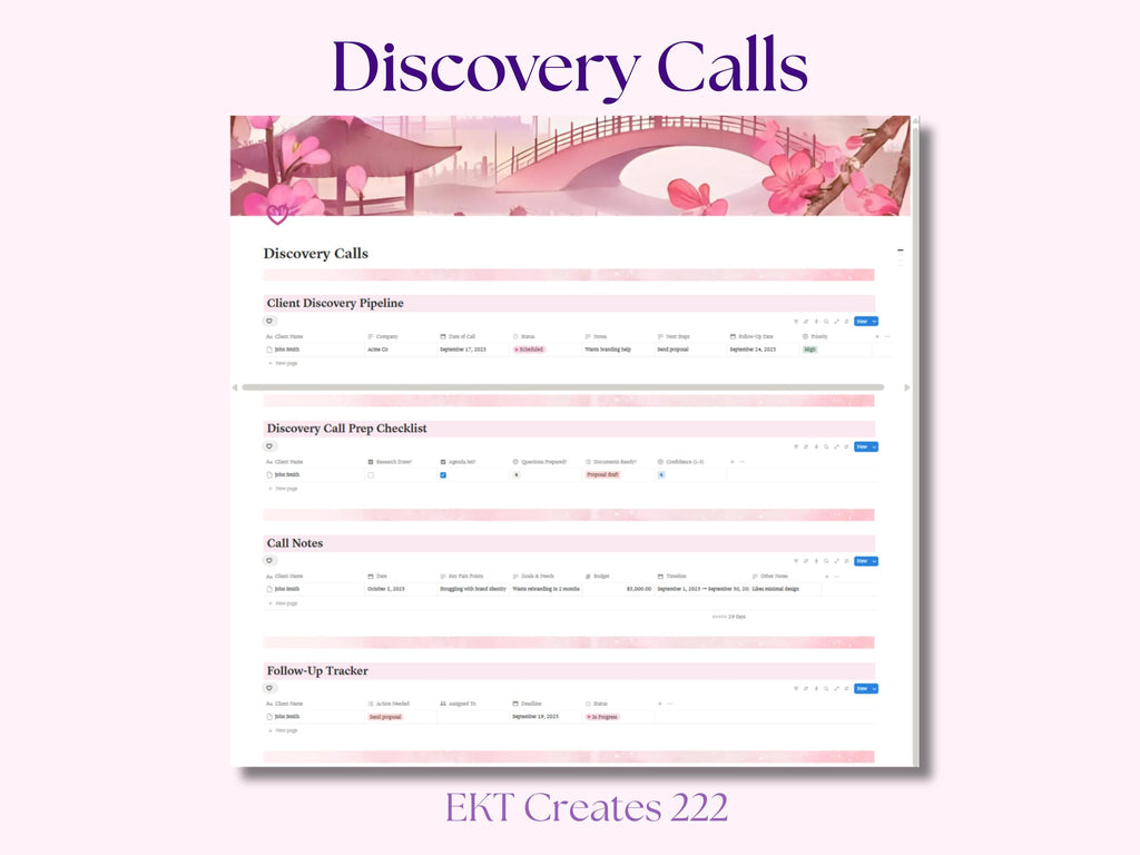 Client Tracker and Management Notion Template