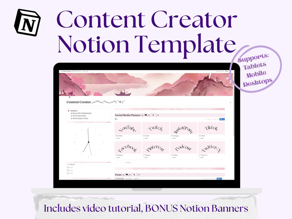 Content Creator Notion Template