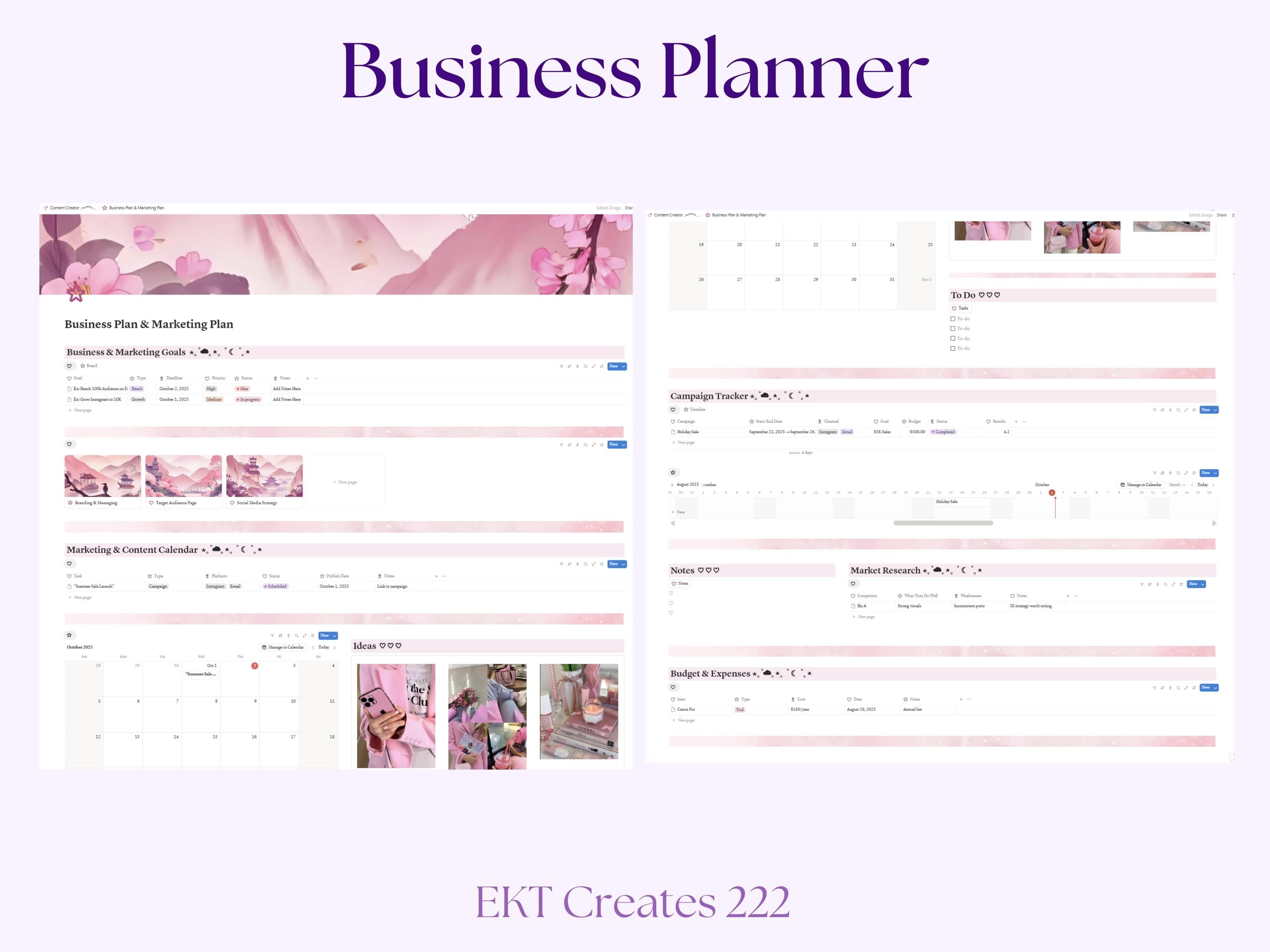 Content Creator Notion Template