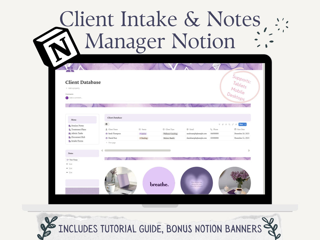 Client Intake Manager Notion Template