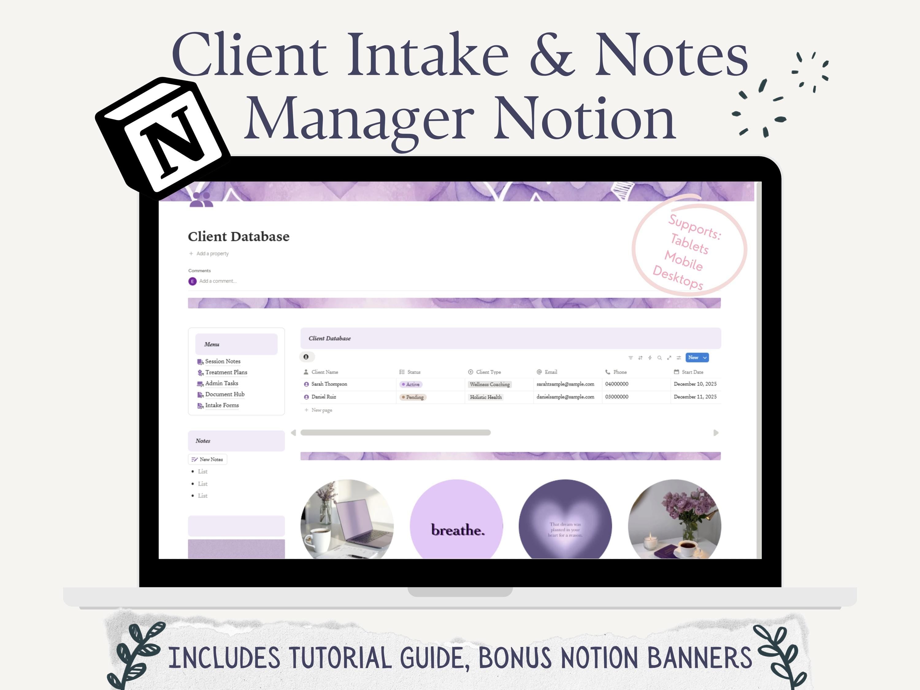 Client Intake Manager Notion Template