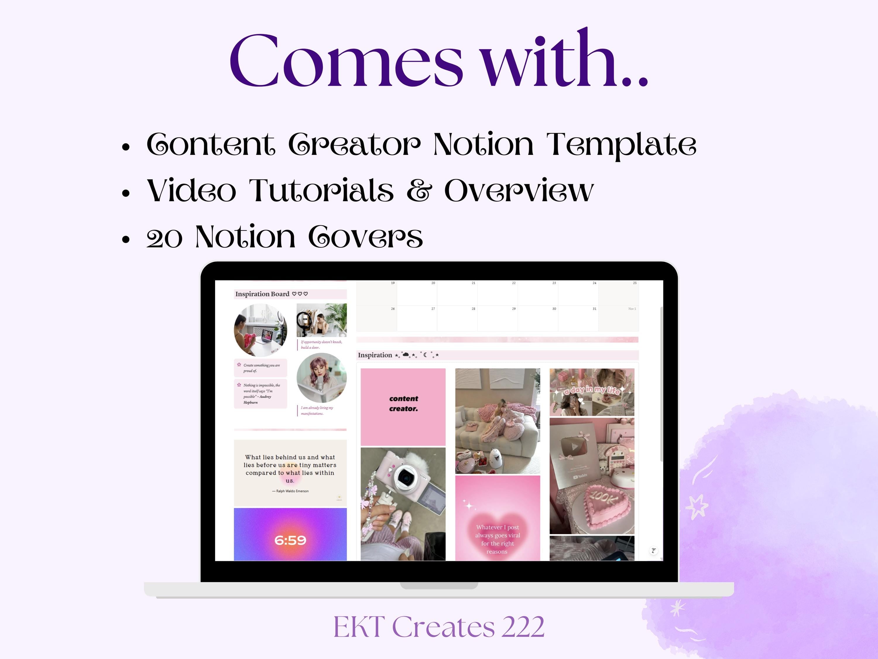 Content Creator Notion Template