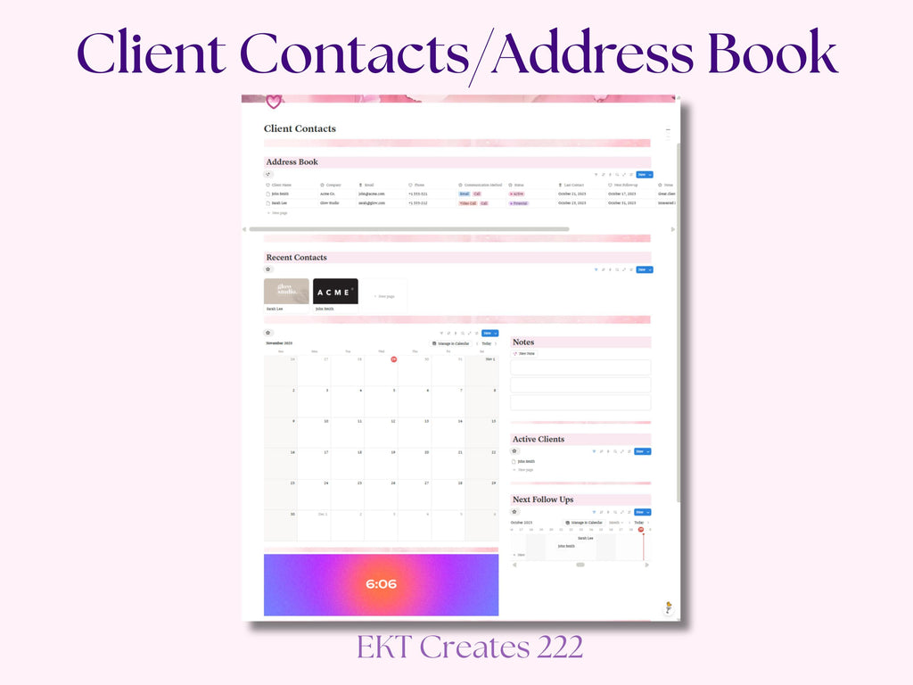 Client Tracker and Management Notion Template